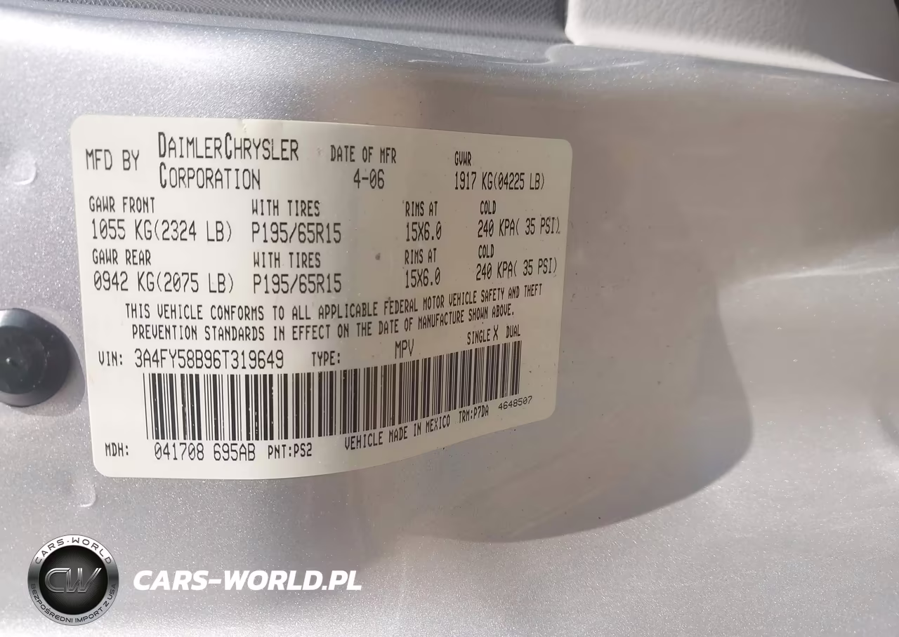 2006 Chrysler Pt Cruiser Touring VIN:3A4FY58B96T319649 - 9