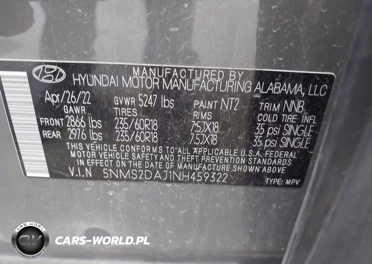 2022 Hyundai Santa Fe Sel VIN:5NMS2DAJ1NH459322 - 9