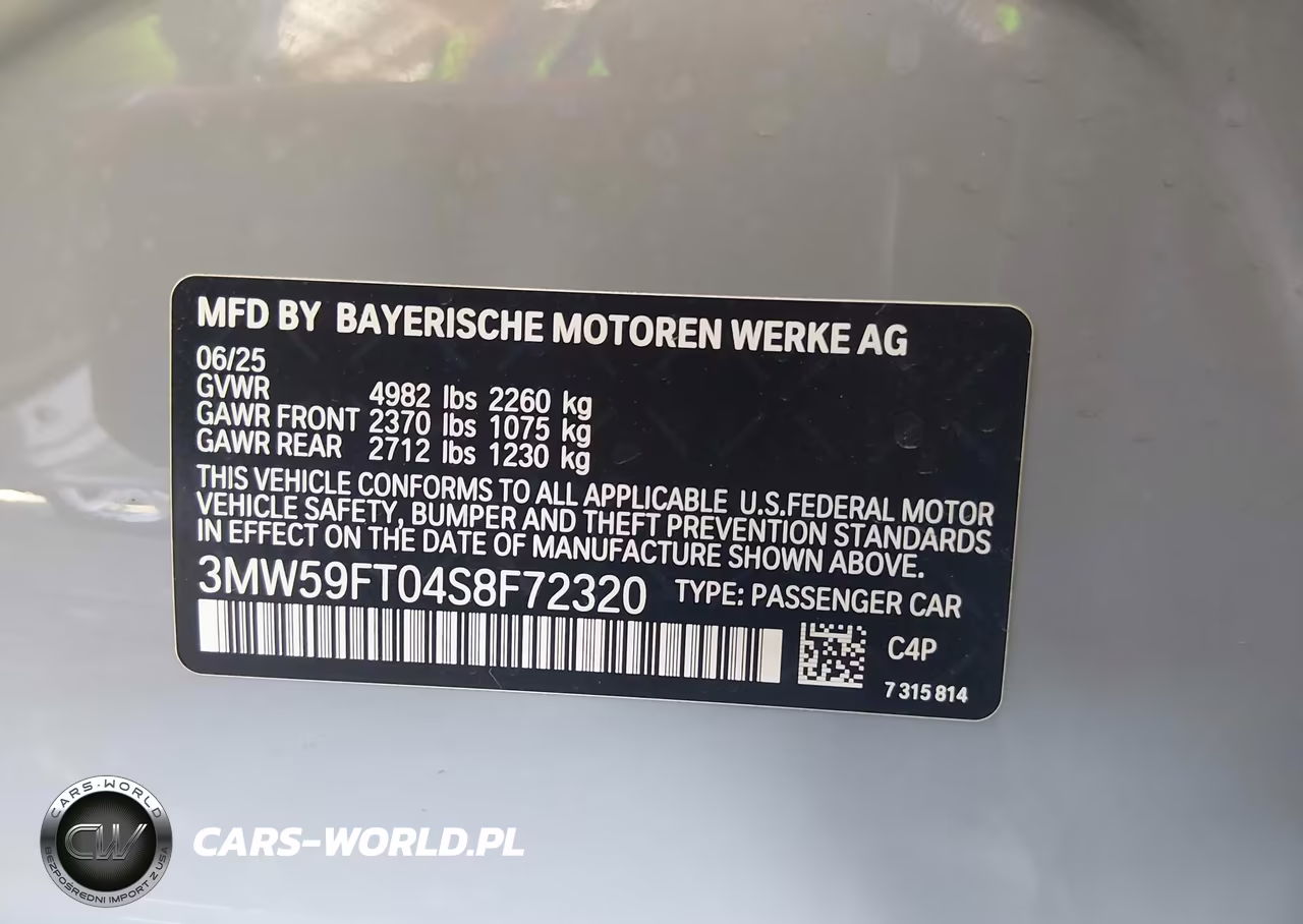 2025 BMW M340I VIN:3MW59FT04S8F72320 - 9