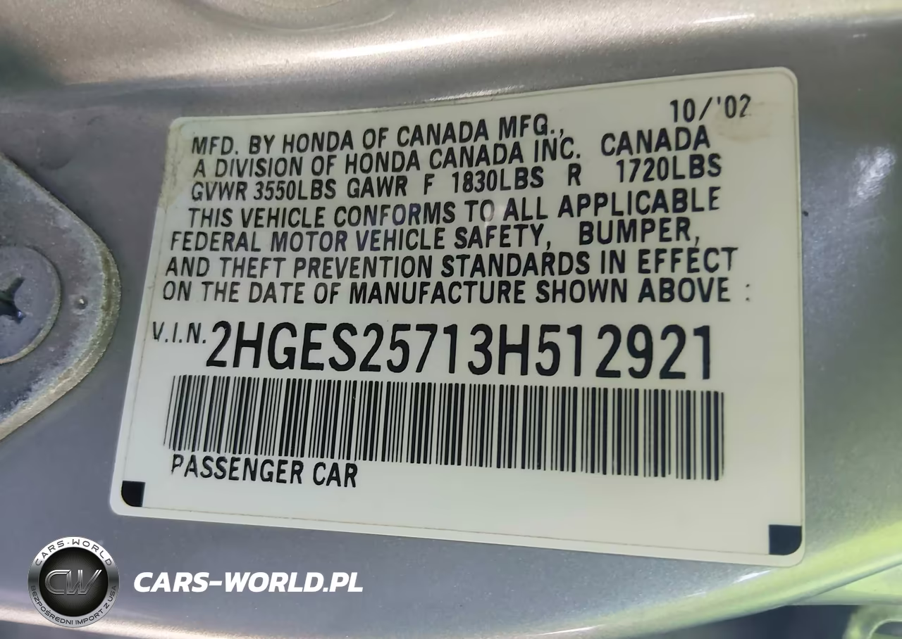 2003 Honda Civic Ex VIN:2HGES25713H512921 - 9