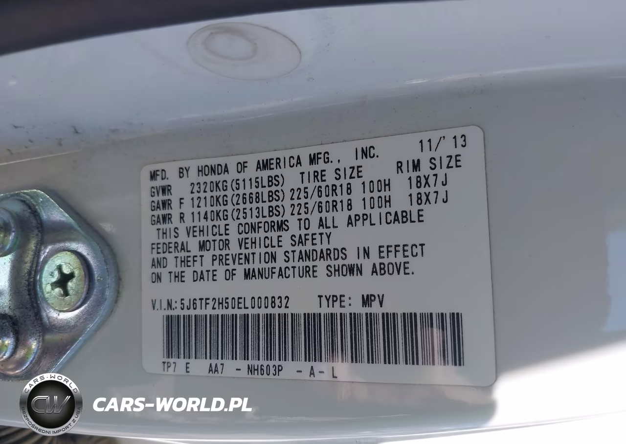 2014 Honda Crosstour Ex-L V6 VIN:5J6TF2H50EL000832 - 9