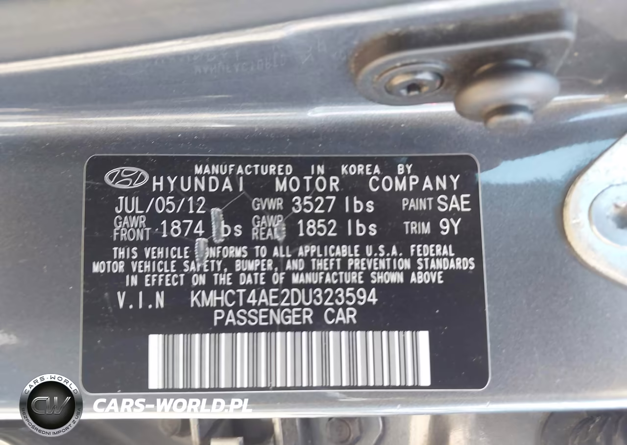2013 Hyundai Accent Gls VIN:KMHCT4AE2DU323594 - 9
