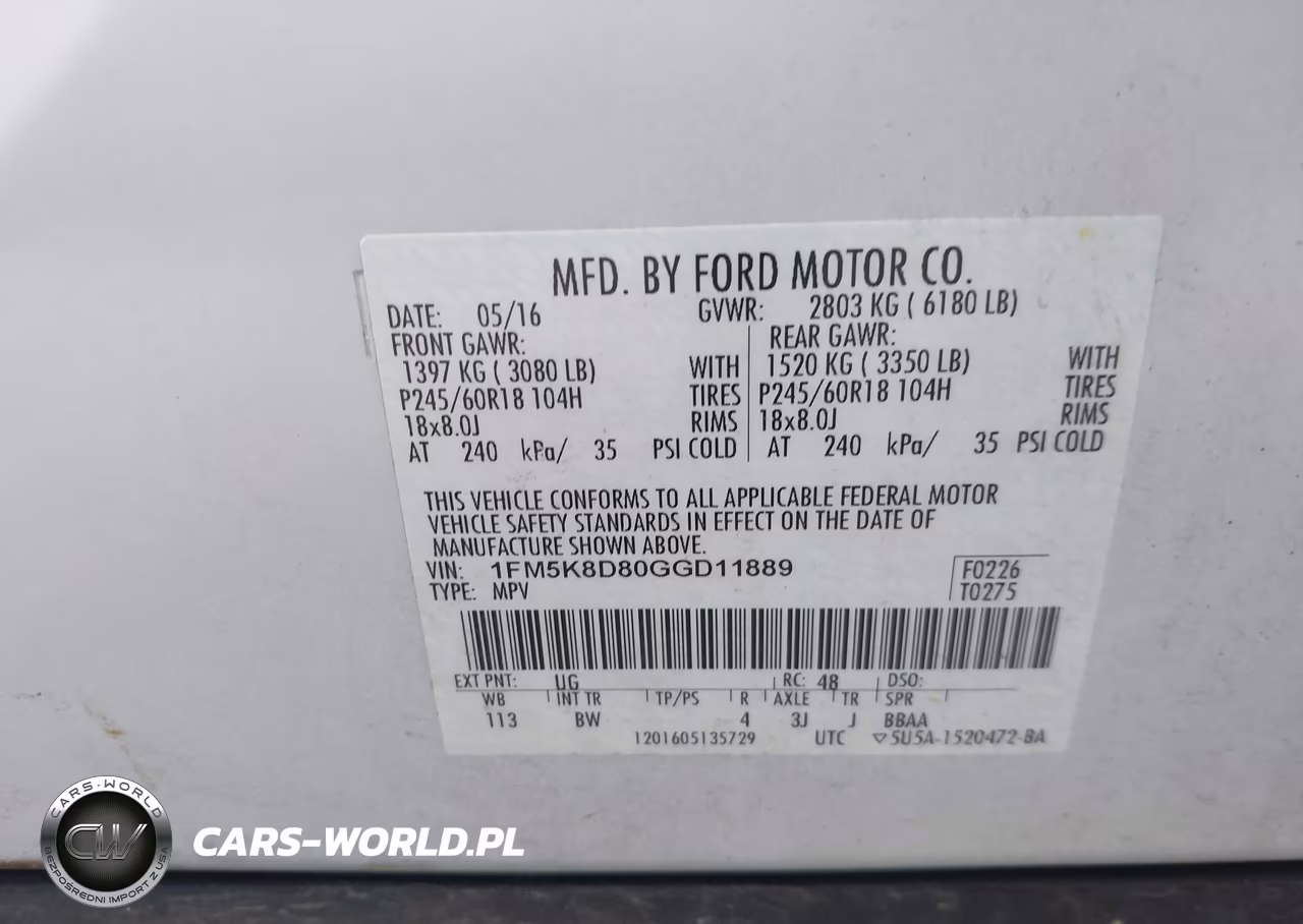 2016 Ford Explorer Xlt VIN:1FM5K8D80GGD11889 - 9