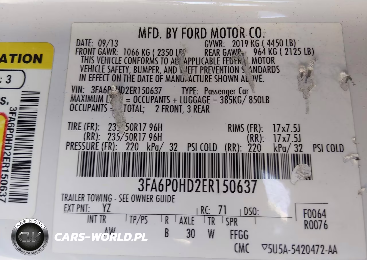 2014 Ford Fusion Se VIN:3FA6P0HD2ER150637 - 9