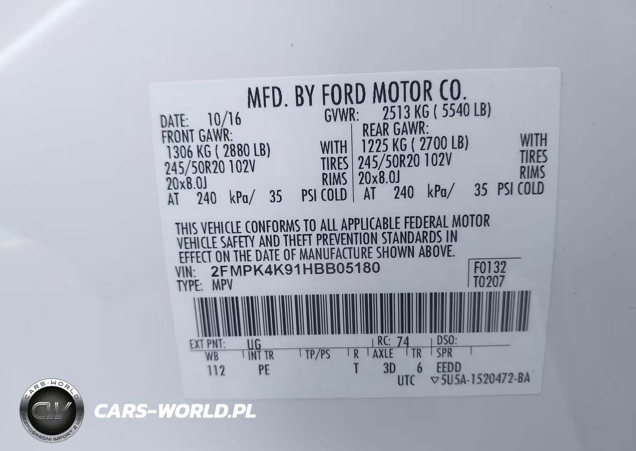 2017 Ford Edge Titanium VIN:2FMPK4K91HBB05180 - 9