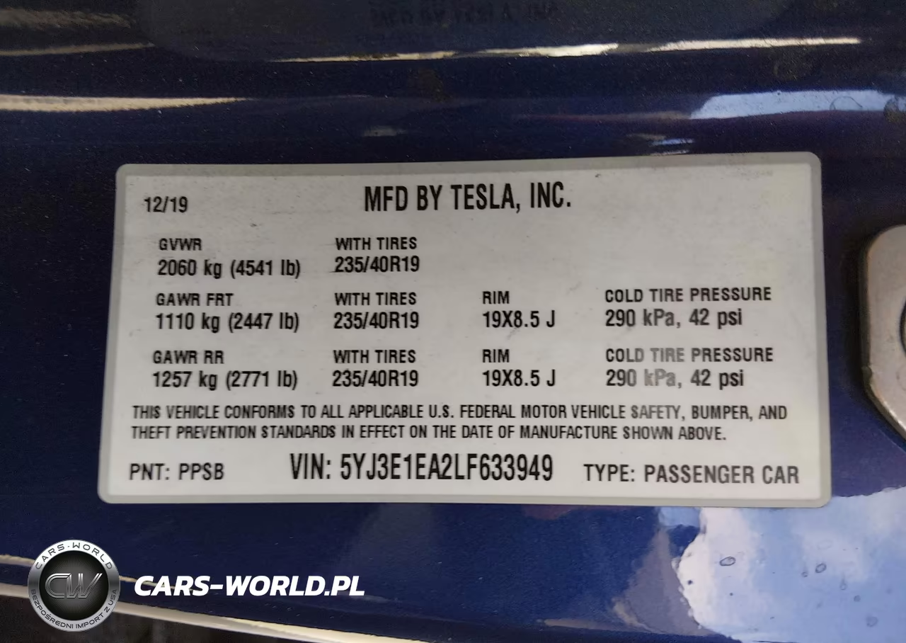 2020 Tesla Model 3 Standard Range Plus Rear-Wheel Drive-Standard Range Rear-Wheel Drive VIN:5YJ3E1EA2LF633949 - 9