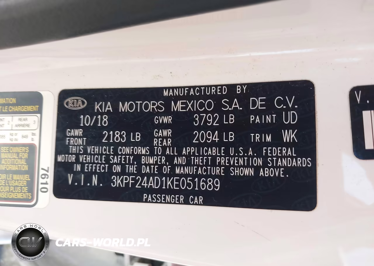 2019 Kia Forte Lxs VIN:3KPF24AD1KE051689 - 9