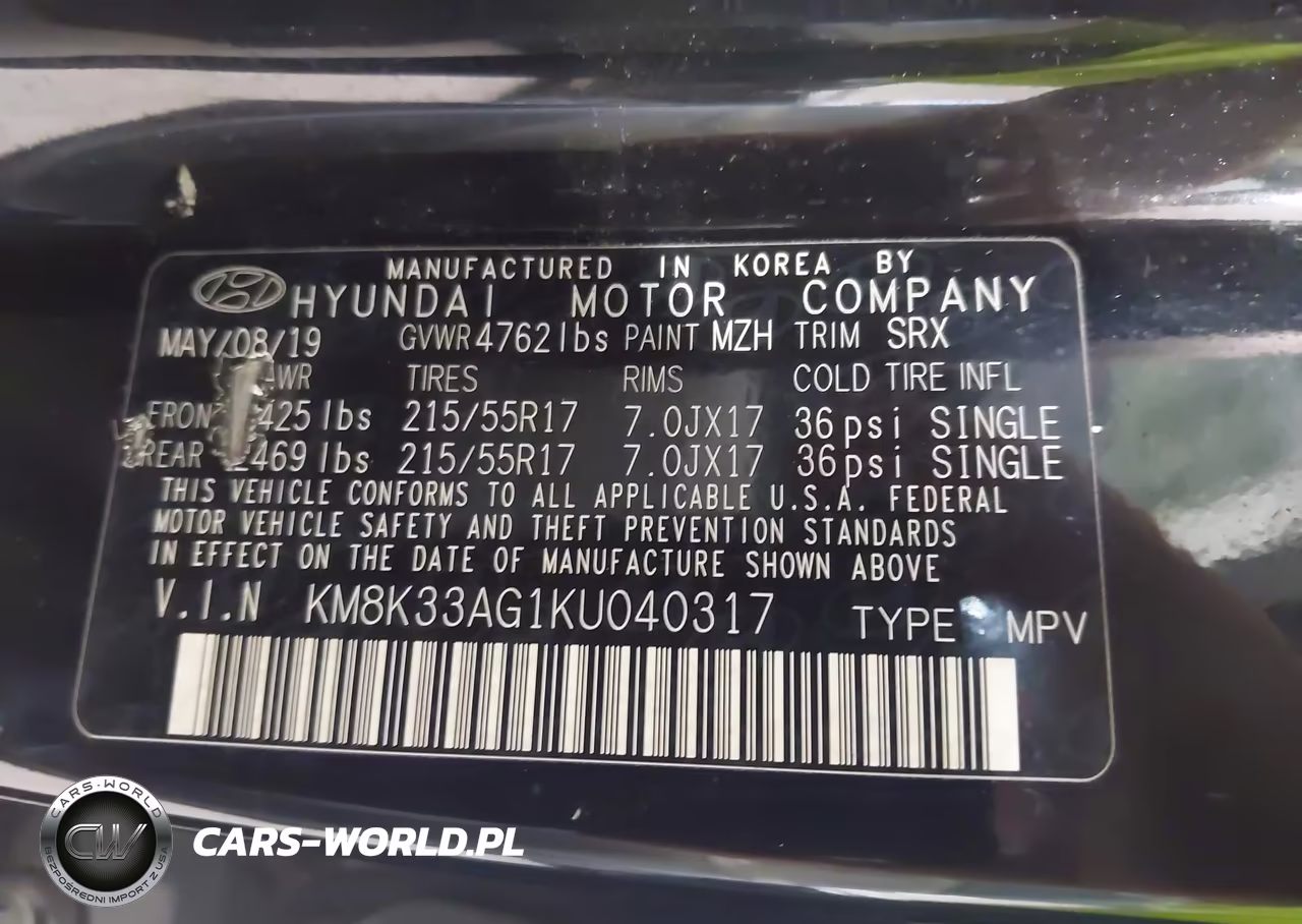 2019 Hyundai Kona Ev Limited VIN:KM8K33AG1KU040317 - 9