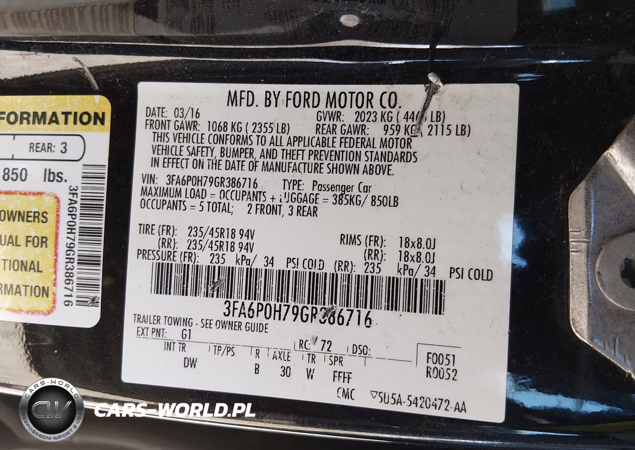 2016 Ford Fusion Se VIN:3FA6P0H79GR386716 - 9