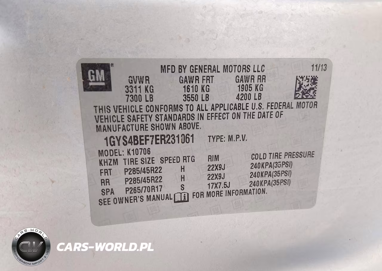 2014 Cadillac Escalade Luxury VIN:1GYS4BEF7ER231061 - 9