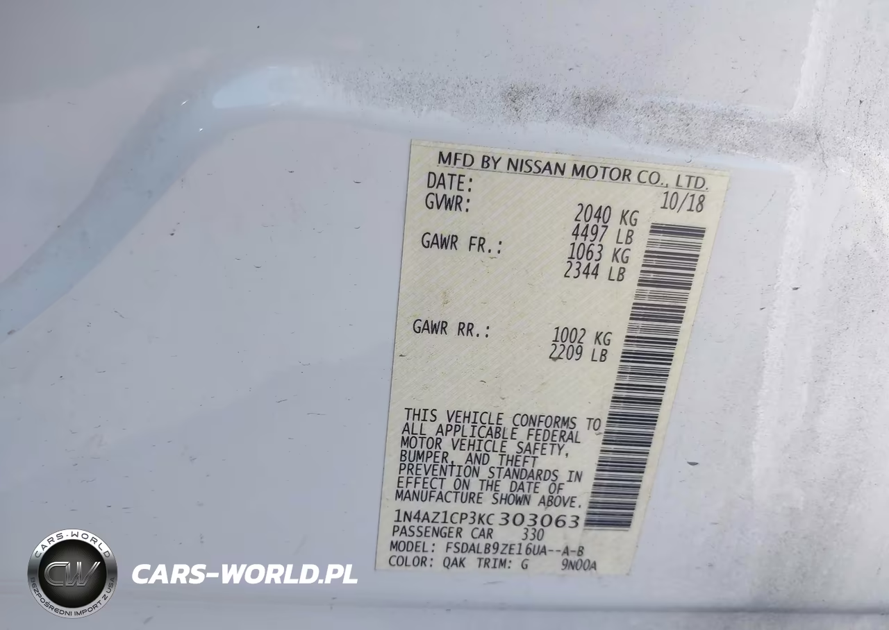 2019 Nissan Leaf S VIN:1N4AZ1CP3KC303063 - 9