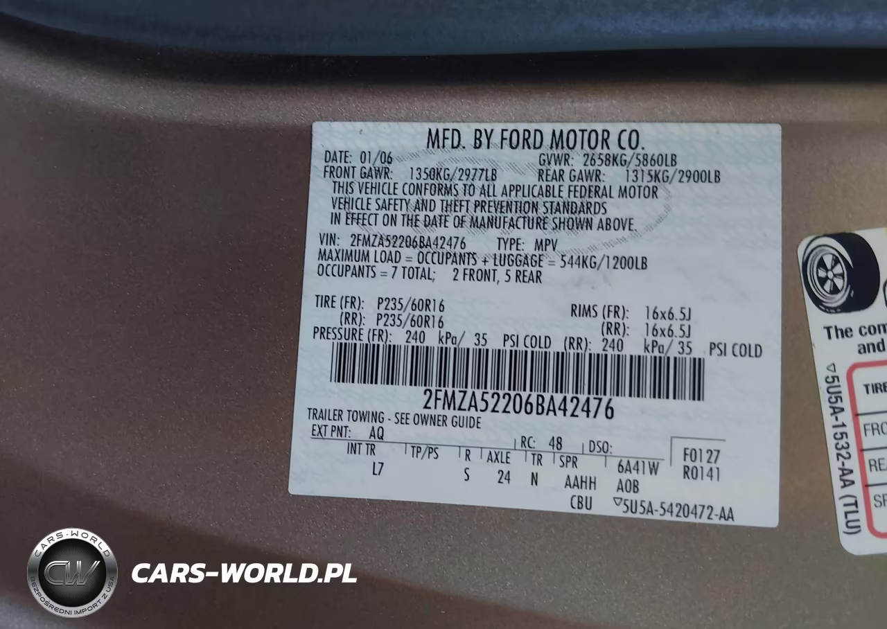 2006 Ford Freestar Sel VIN:2FMZA52206BA42476 - 9
