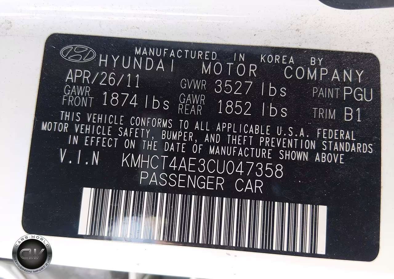 2012 Hyundai Accent Gls VIN:KMHCT4AE3CU047358 - 9