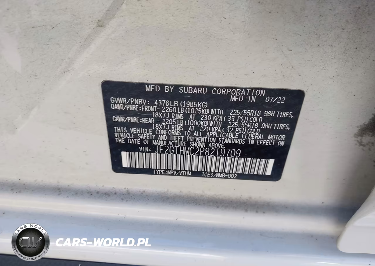 2023 Subaru Crosstrek Limited VIN:JF2GTHMC2P8219709 - 9