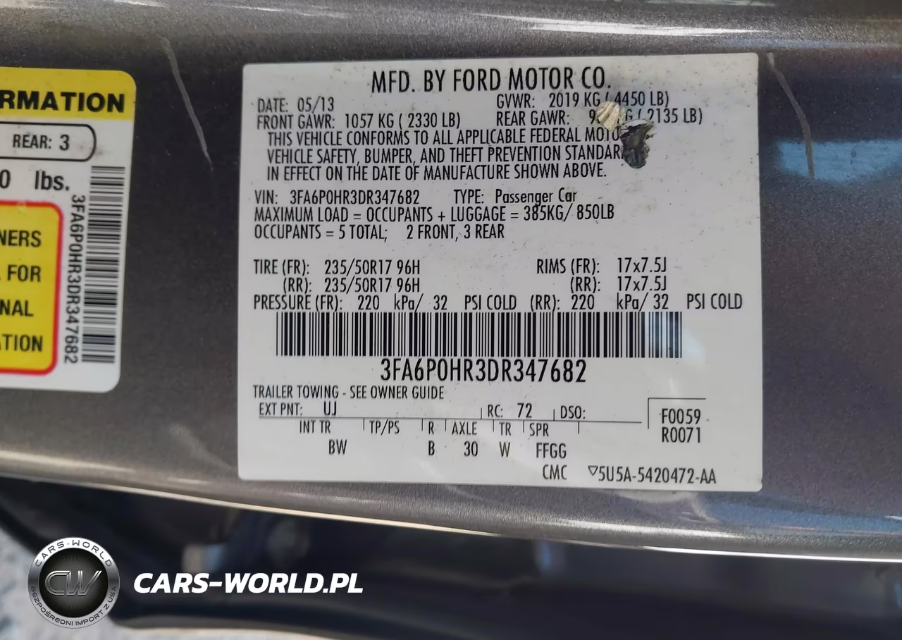 2013 Ford Fusion Se VIN:3FA6P0HR3DR347682 - 9