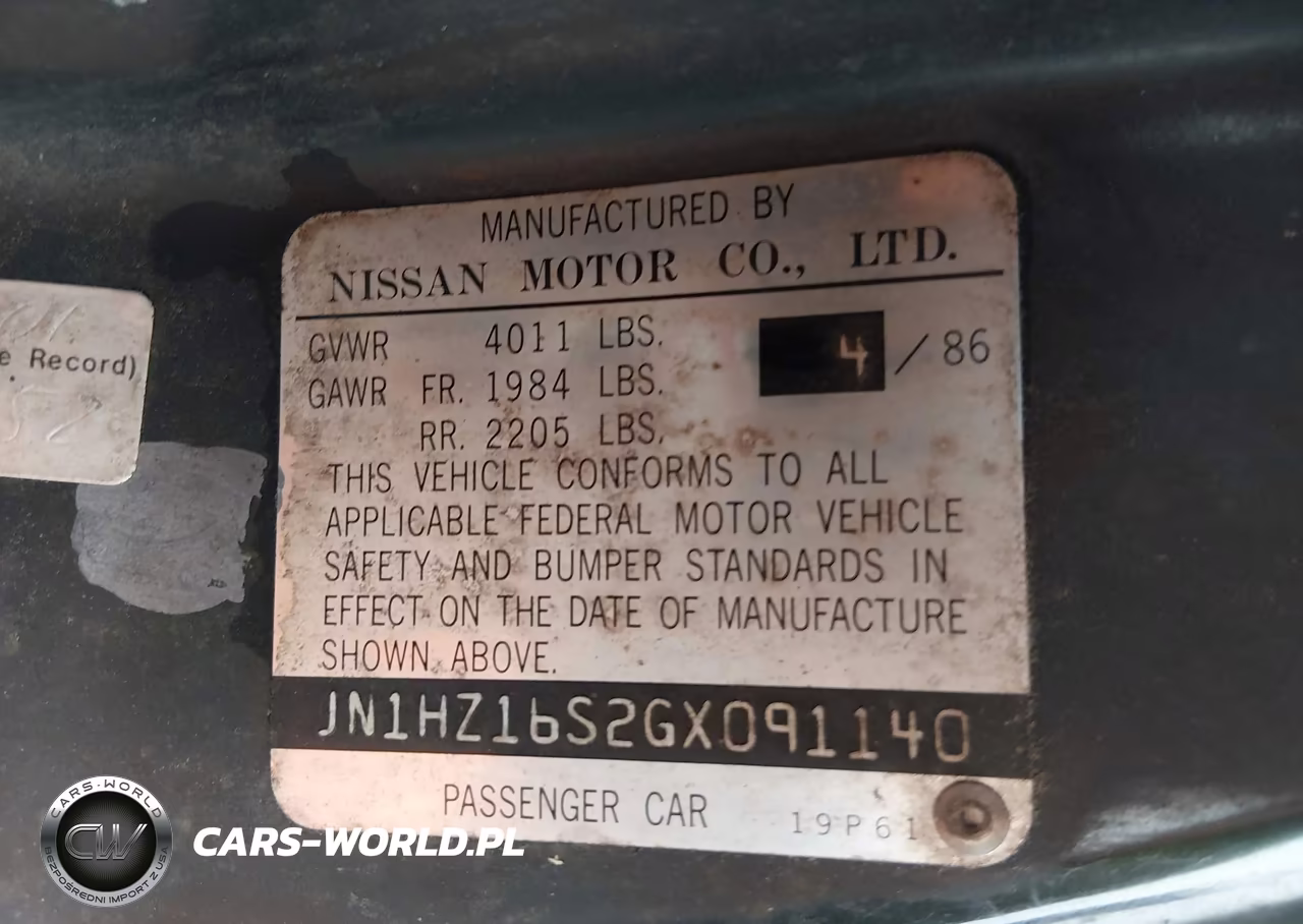 1986 Nissan 300Zx 2+2 VIN:JN1HZ16S2GX091140 - 9