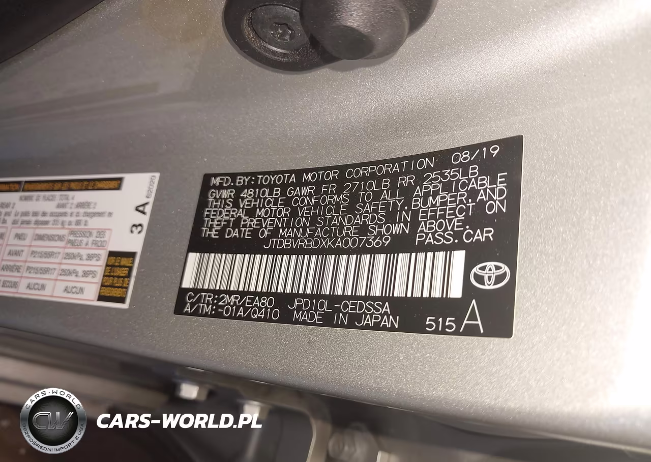 2019 Toyota Mirai VIN:JTDBVRBDXKA007369 - 9