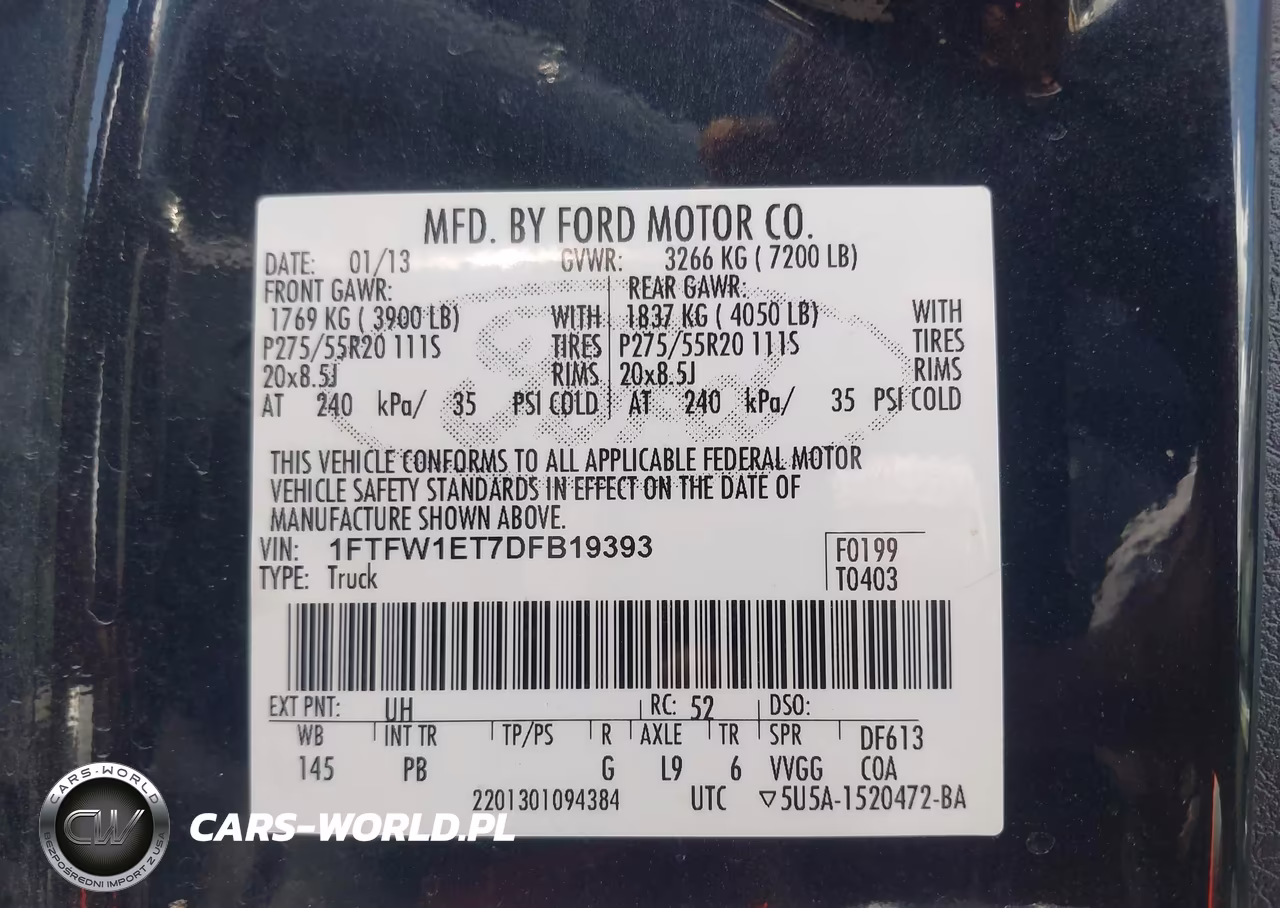 2013 Ford F-150 Platinum VIN:1FTFW1ET7DFB19393 - 9