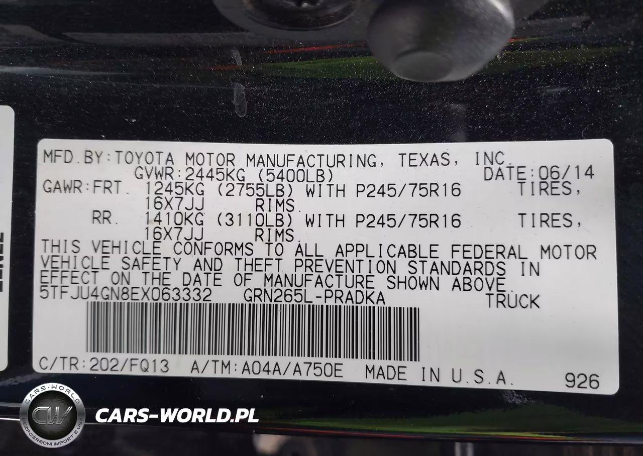 2014 Toyota Tacoma Prerunner V6 VIN:5TFJU4GN8EX063332 - 9