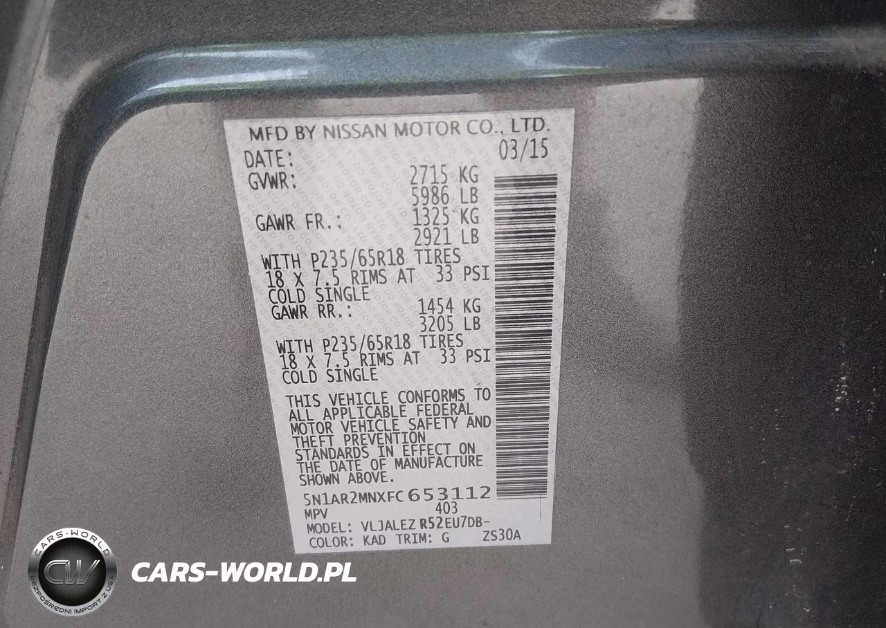 2015 Nissan Pathfinder Sv VIN:5N1AR2MNXFC653112 - 9