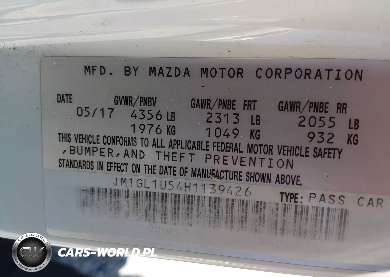 2017 Mazda Mazda6 Sport VIN:JM1GL1U54H1139426 - 9