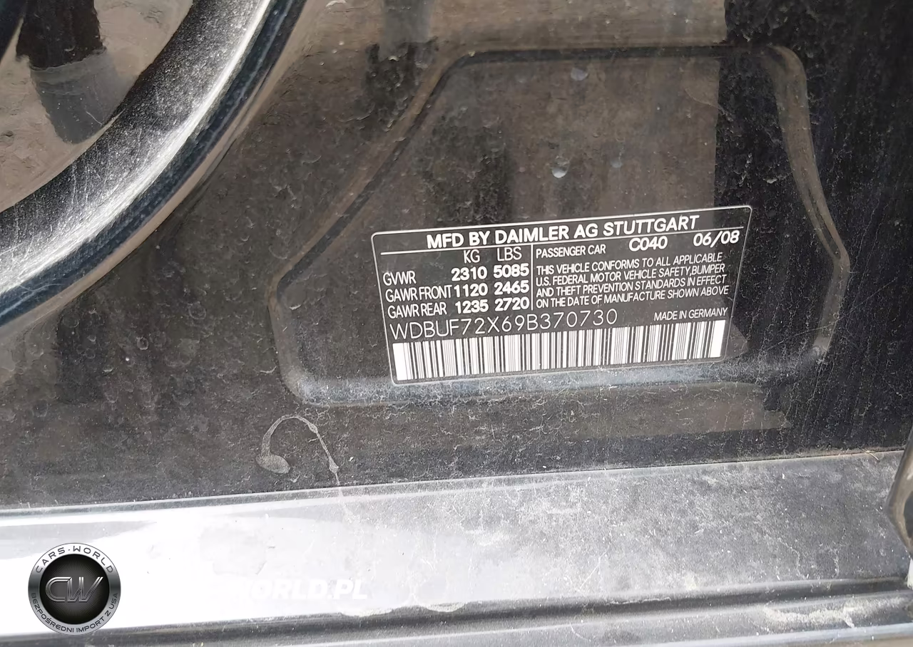 2009 Mercedes-Benz E 550 VIN:WDBUF72X69B370730 - 9