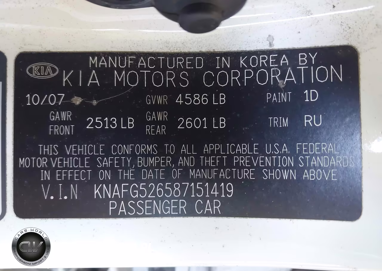 2008 Kia Rondo Lx V6 VIN:KNAFG526587151419 - 9