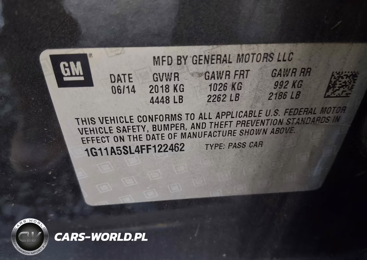 2015 Chevrolet Malibu 1Fl VIN:1G11A5SL4FF122462 - 9