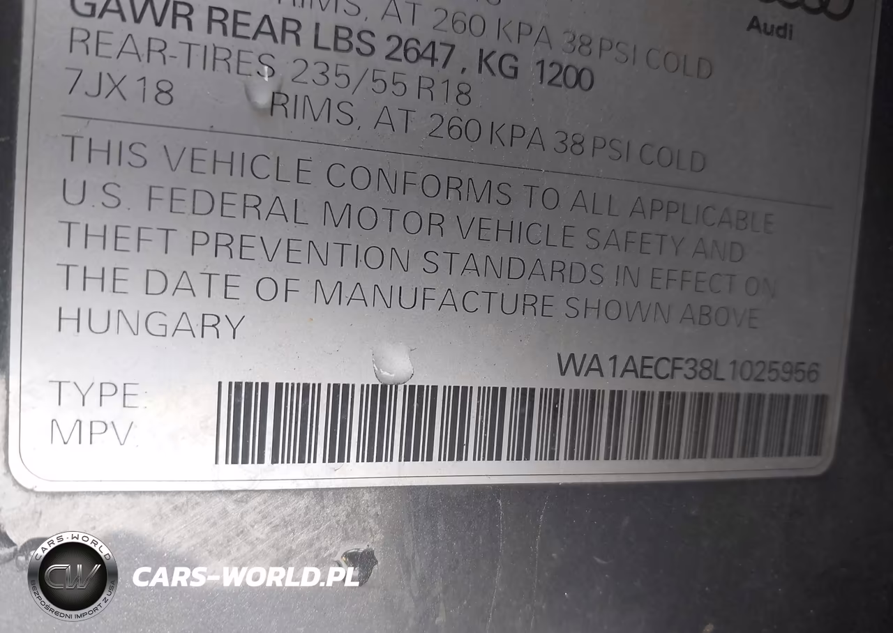 2020 Audi Q3 Premium 45 Tfsi Quattro Tiptronic VIN:WA1AECF38L1025956 - 9
