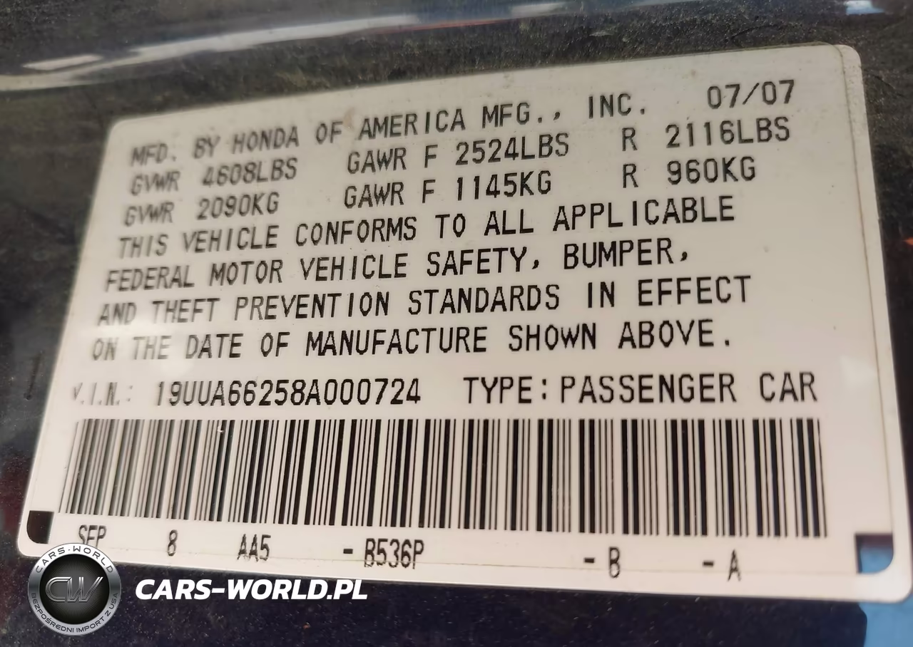 2008 Acura Tl 3.2 VIN:19UUA66258A000724 - 9