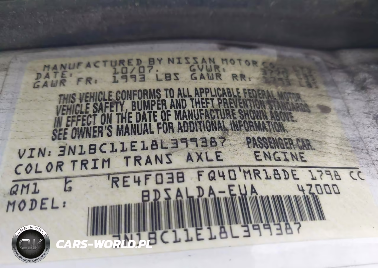 2008 Nissan Versa 1.8 S VIN:3N1BC11E18L399387 - 9