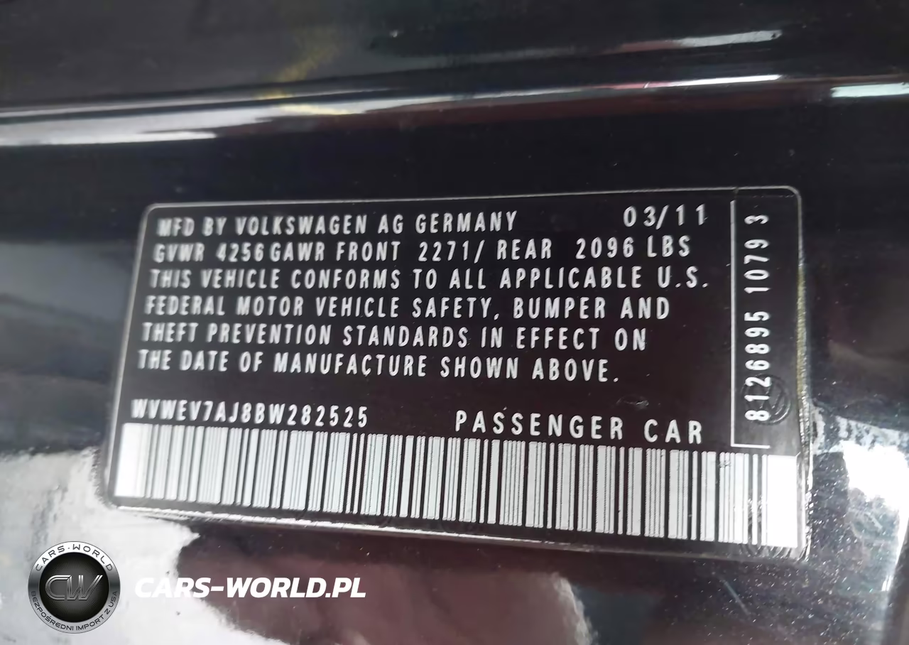 2011 Volkswagen Gti 2-Door Autobahn VIN:WVWEV7AJ8BW282525 - 9