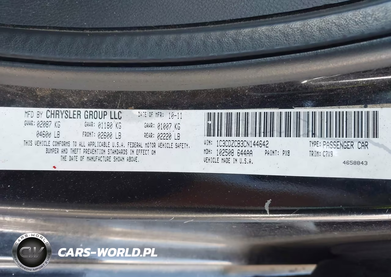 2012 Dodge Avenger Sxt VIN:1C3CDZCB3CN144642 - 9
