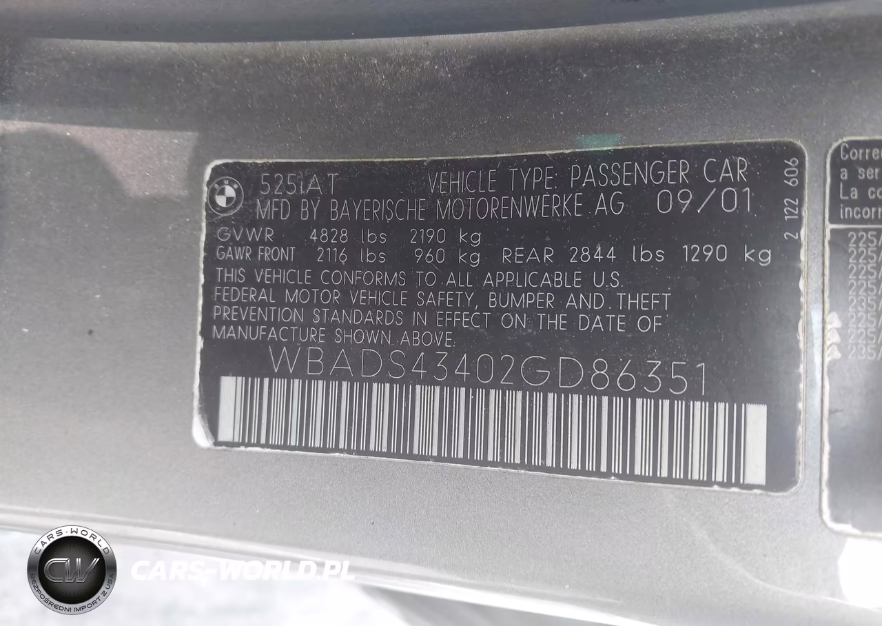2002 BMW 5 Series 525Ita VIN:WBADS43402GD86351 - 9