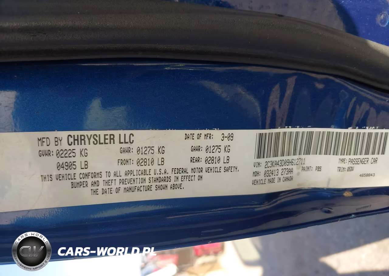2009 Chrysler 300 Lx VIN:2C3KA43D09H612711 - 9