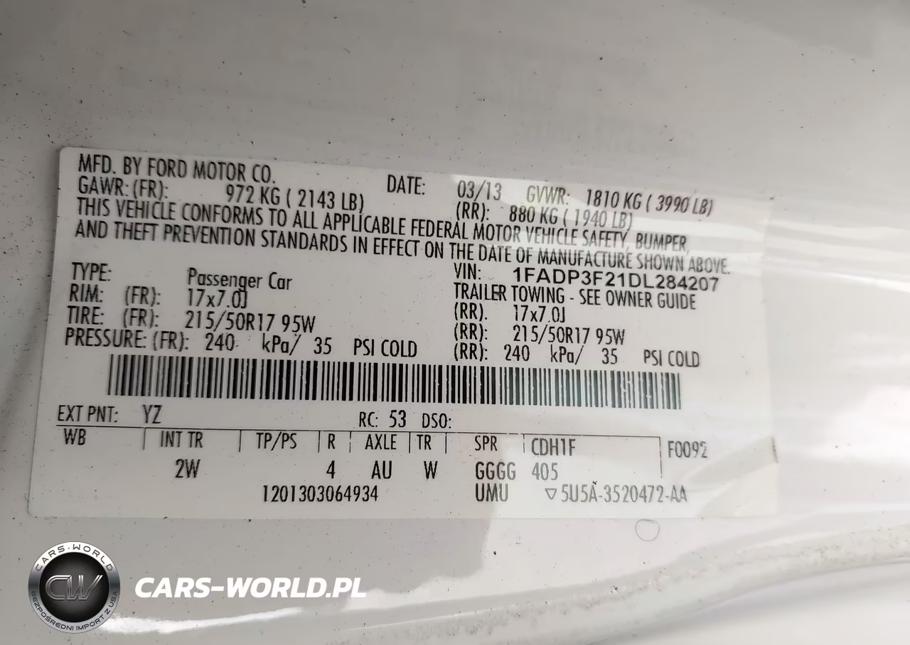 2013 Ford Focus Se VIN:1FADP3F21DL284207 - 9