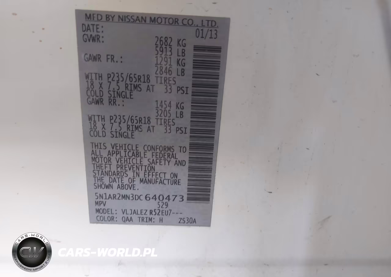 2013 Nissan Pathfinder Sv VIN:5N1AR2MN3DC640473 - 9