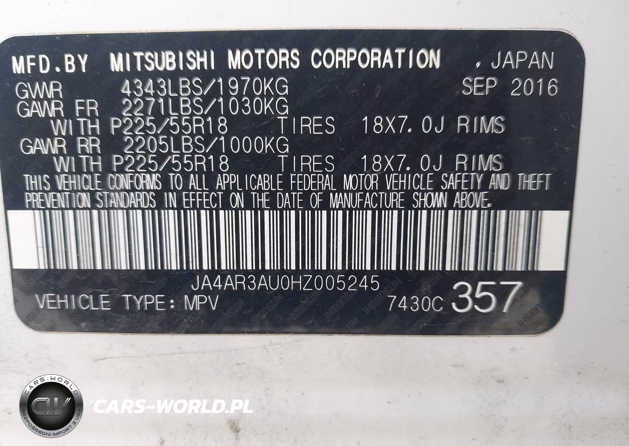 2017 Mitsubishi Outlander Sport 2.0 Le VIN:JA4AR3AU0HZ005245 - 9
