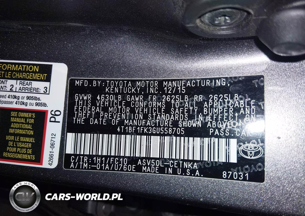 2016 Toyota Camry Le VIN:4T1BF1FK3GU558705 - 9