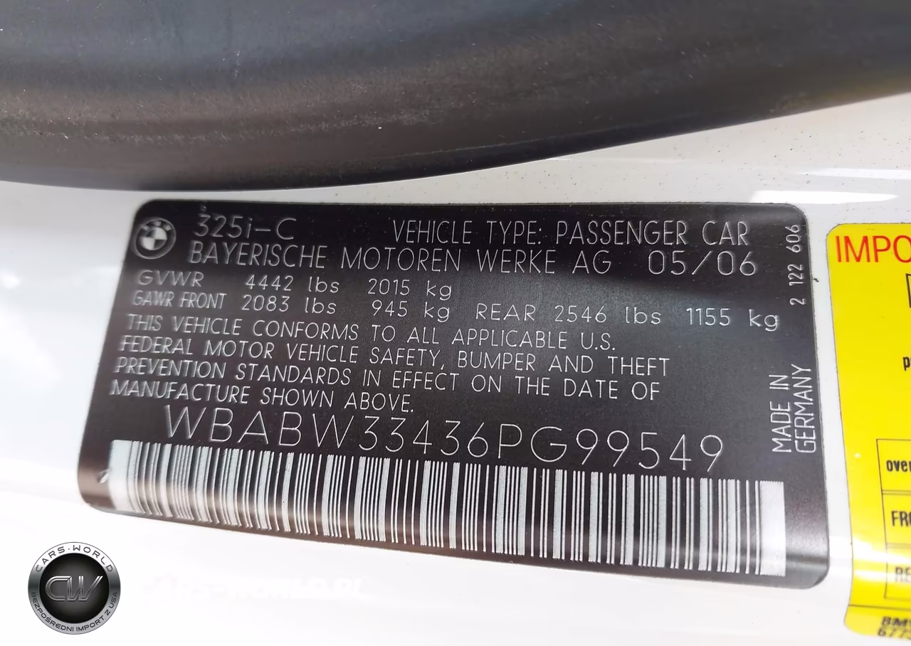 2006 BMW 325Ci VIN:WBABW33436PG99549 - 9