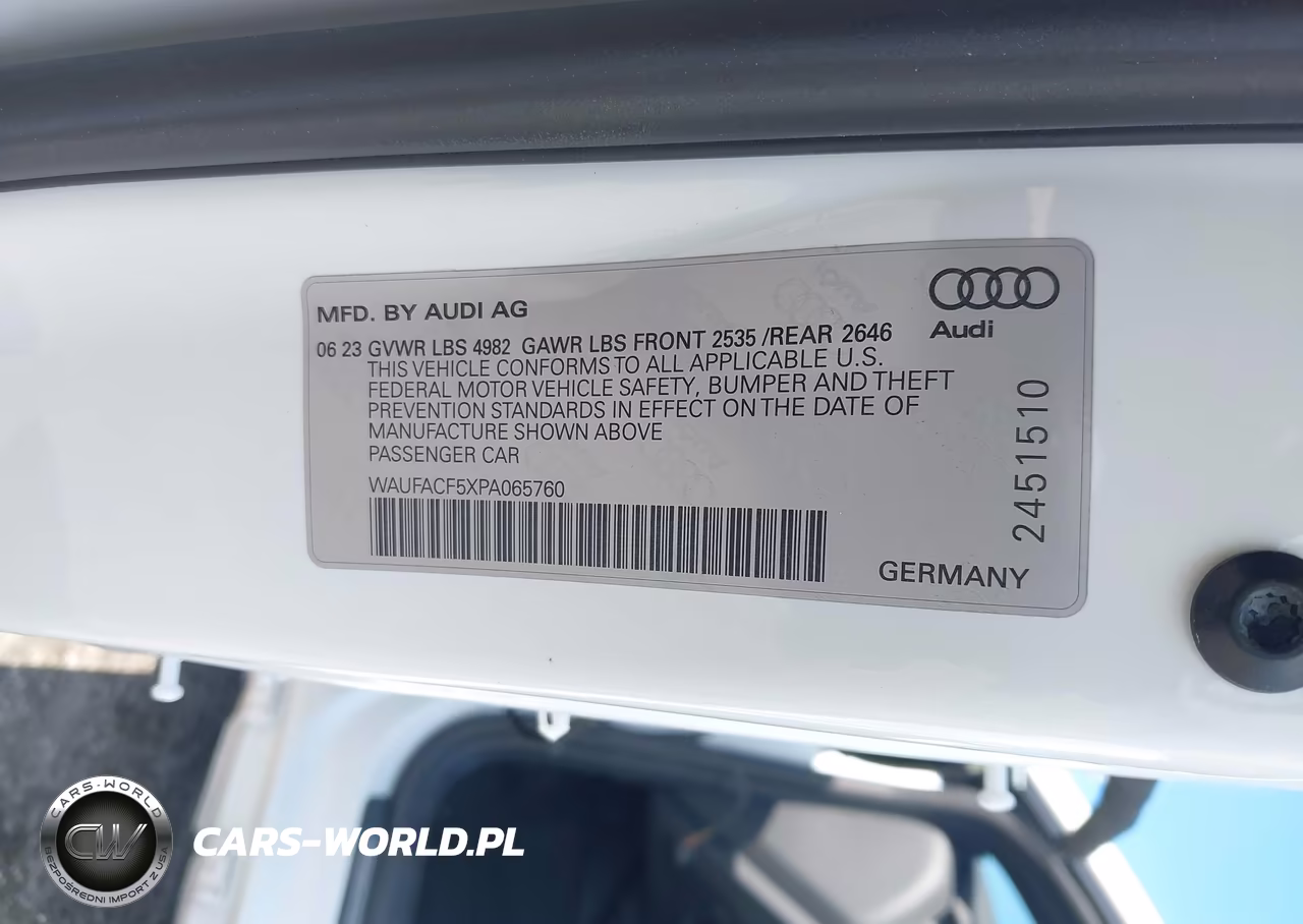 2023 Audi A5 Sportback Premium Plus 45 Tfsi S Line Quattro S Tronic VIN:WAUFACF5XPA065760 - 9