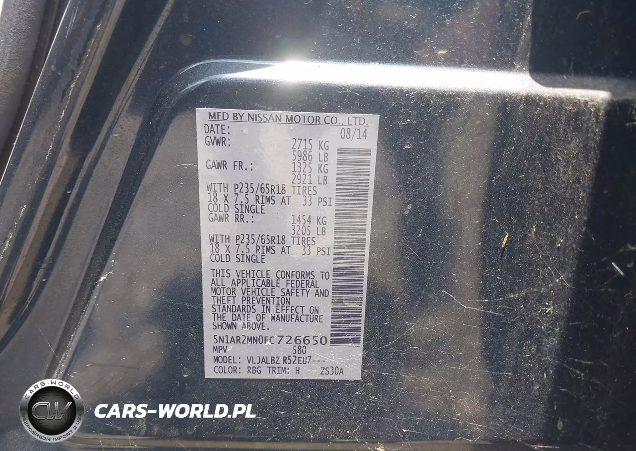 2014 Nissan Pathfinder S VIN:5N1AR2MN0EC726650 - 9