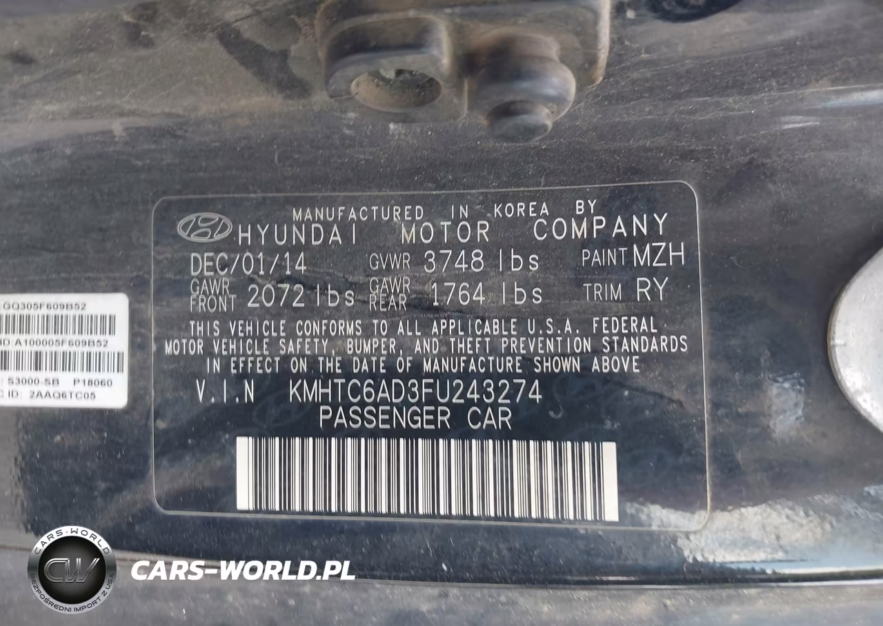 2015 Hyundai Veloster VIN:KMHTC6AD3FU243274 - 9