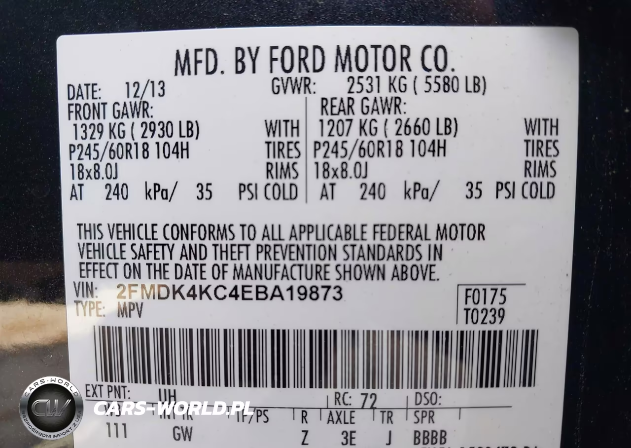 2014 Ford Edge Limited VIN:2FMDK4KC4EBA19873 - 9