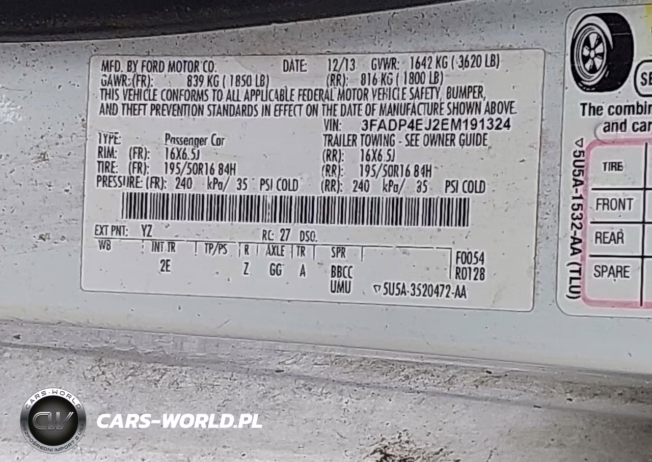 2014 Ford Fiesta Se VIN:3FADP4EJ2EM191324 - 9