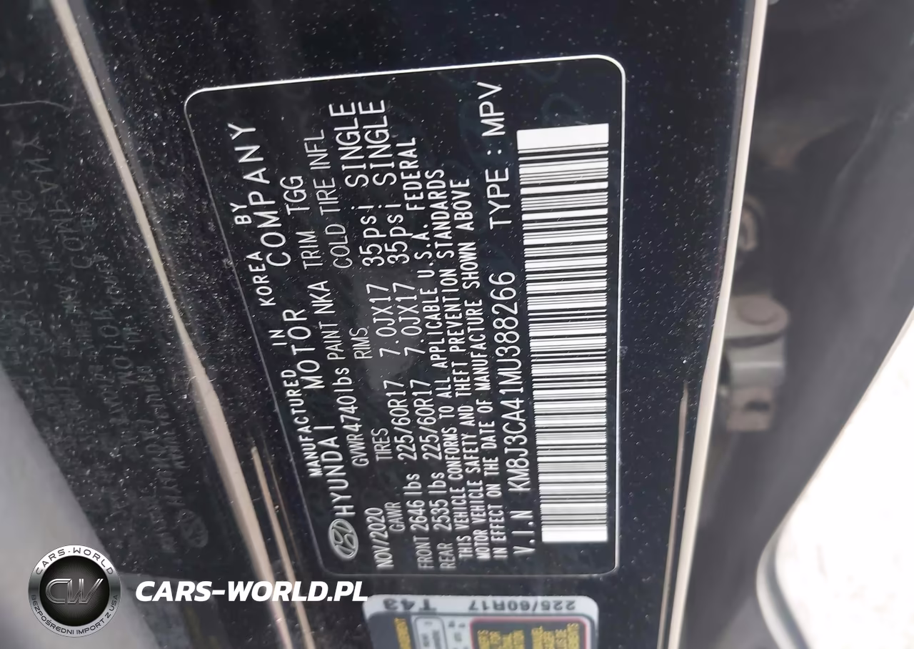2021 Hyundai Tucson Value VIN:KM8J3CA41MU388266 - 9