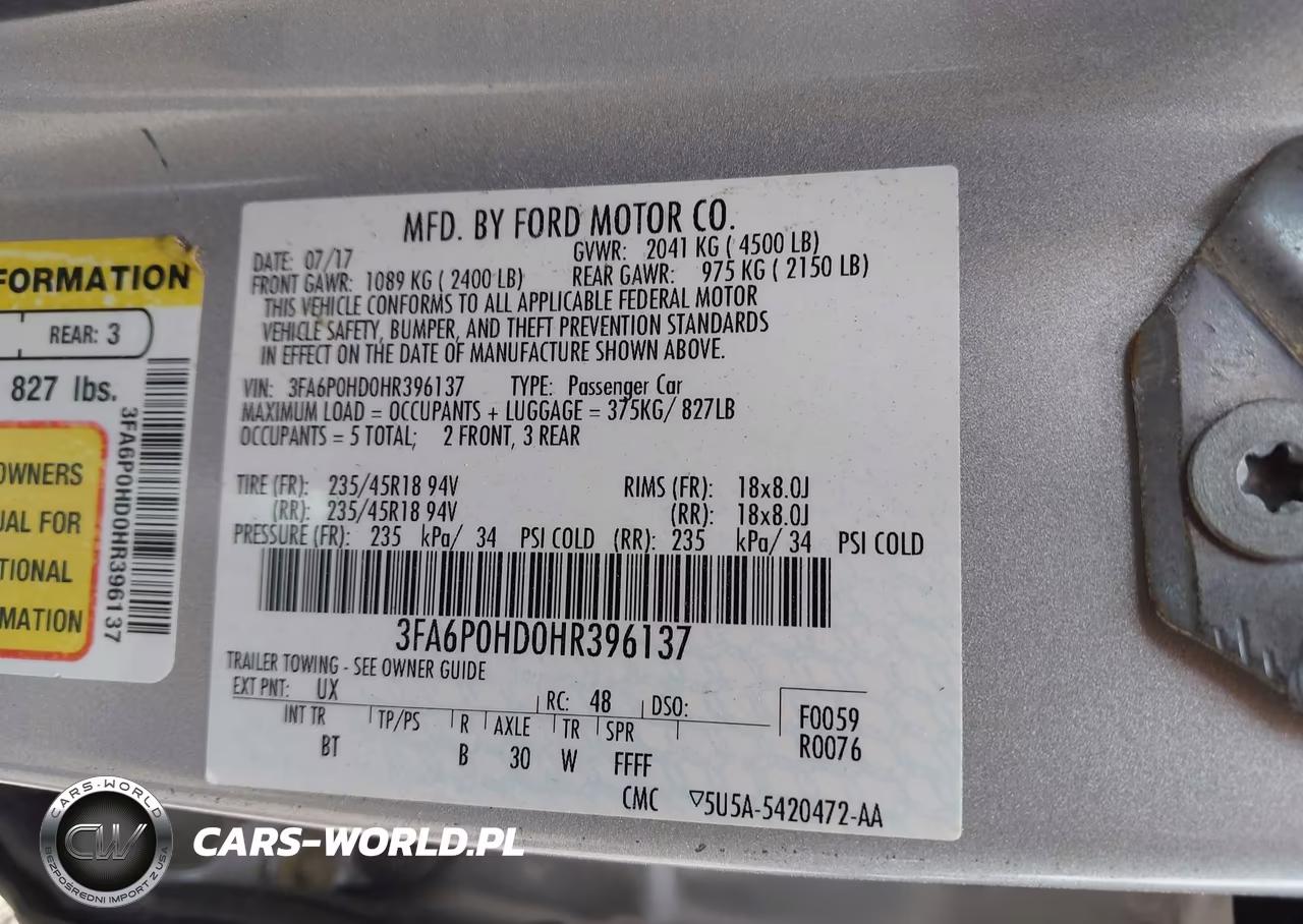 2017 Ford Fusion Se VIN:3FA6P0HD0HR396137 - 9