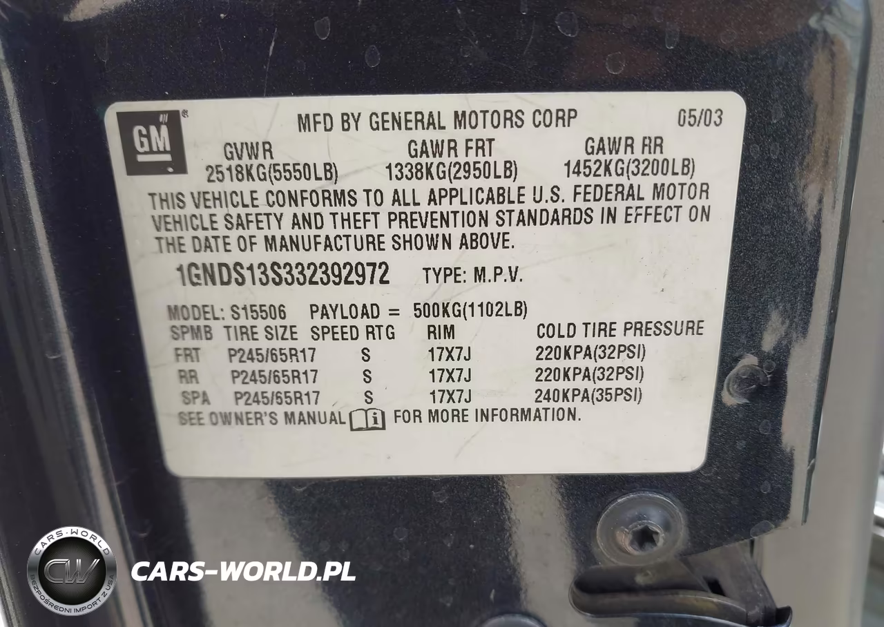2003 Chevrolet Trailblazer Ltz VIN:1GNDS13S332392972 - 9