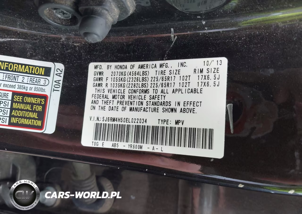 2014 Honda Cr-V Ex VIN:5J6RM4H50EL022034 - 9