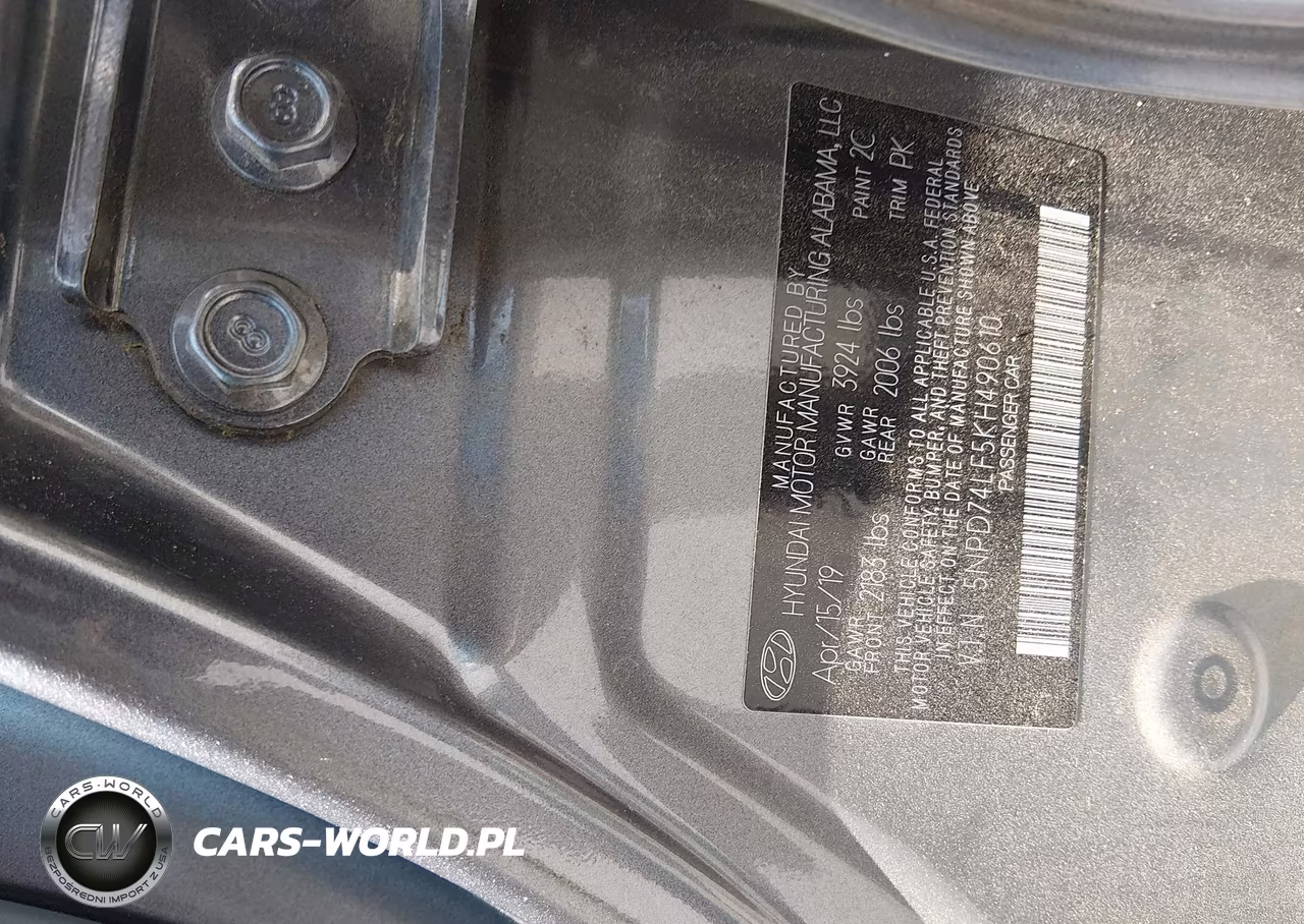 2019 Hyundai Elantra Se VIN:5NPD74LF5KH490610 - 9